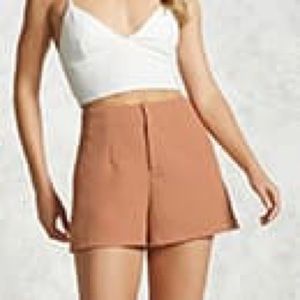 Short Woven High Waisted Shorts - Blush